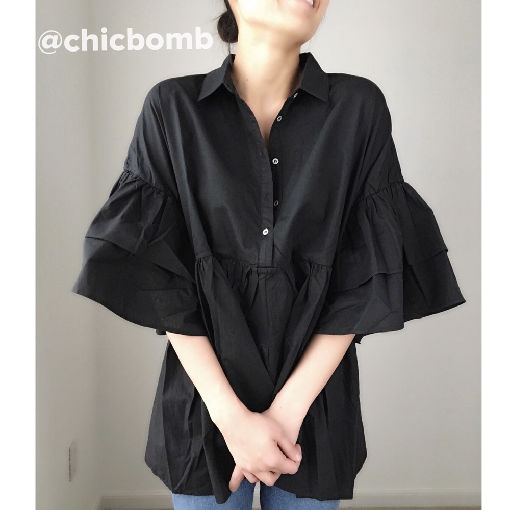 Zephyr flounce hem top. - Picture 4 of 6